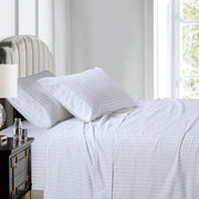 Split King Sheet Set - Striped 608 Thread Count 100% Cotton