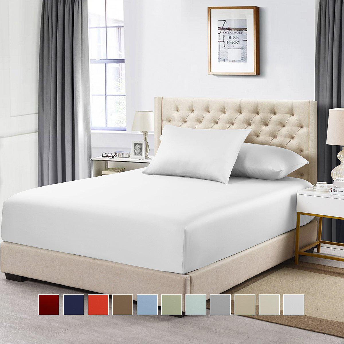Top Split Flex King Fitted Sheet Only - Solid 608 Thread Count