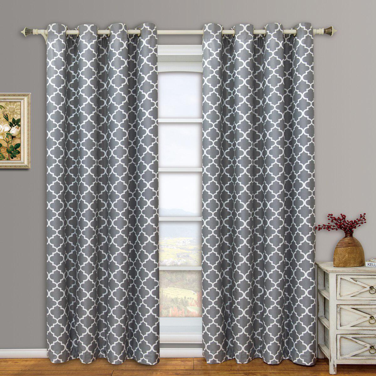 Thermal Insulated Curtain Gray Meridian Pair (Set of 2 Panels)