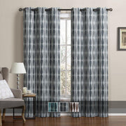 Printed Mansoon Triple Weave Blackout Curtain Panels 76"Wx84"L(Set Of 2)