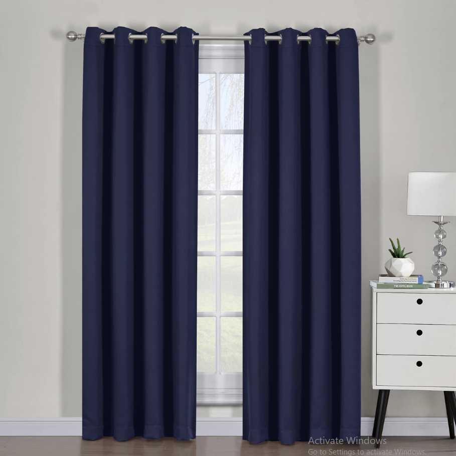 Ava Blackout Weave Curtain Panels With Tie Backs Pair (Set Of 2)