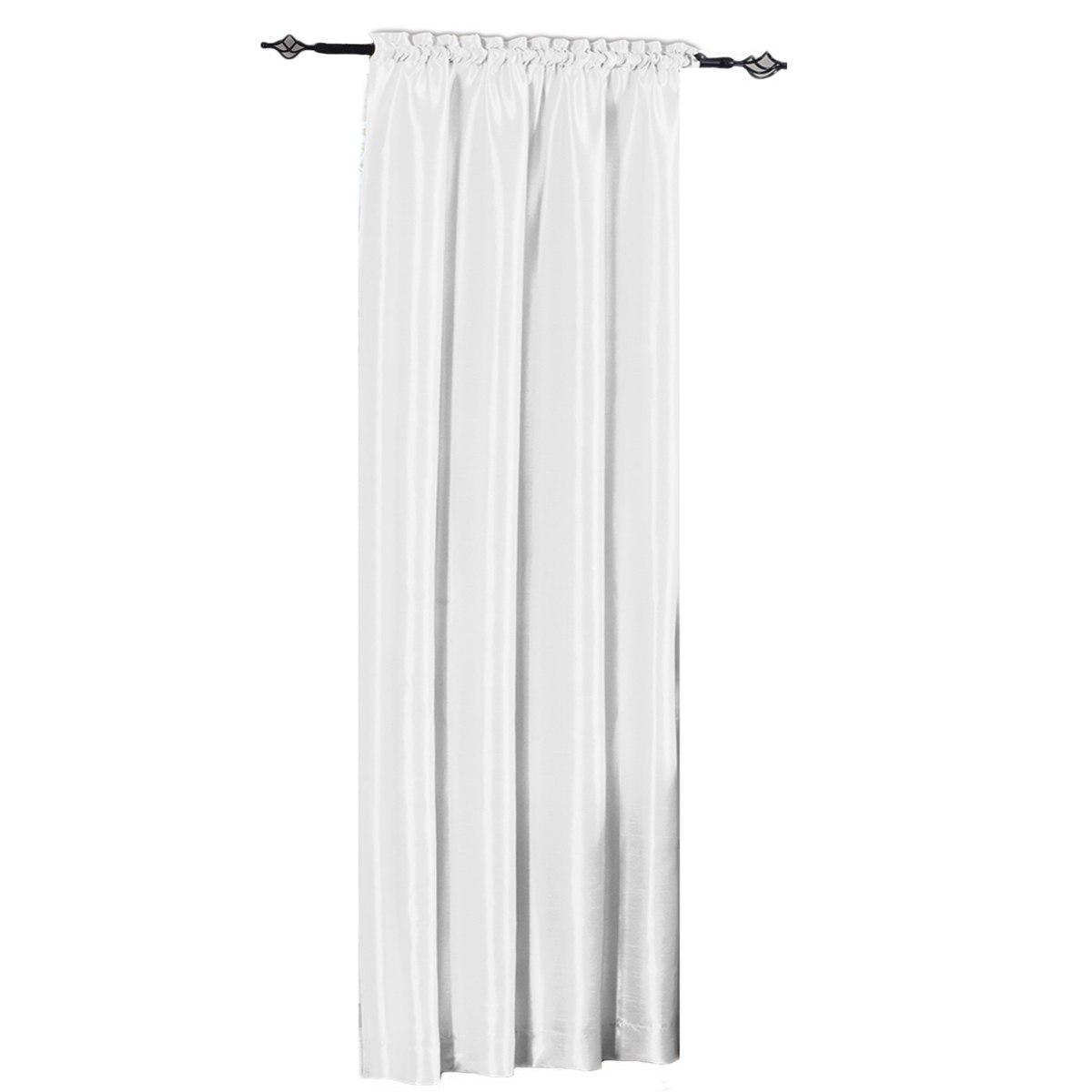 Soho Faux Silk Curtain Panels or Waterfall Valance (Single)