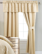 Sara 5 Piece Lined Jacquard Curtain Panel Set 84”Wx84”L